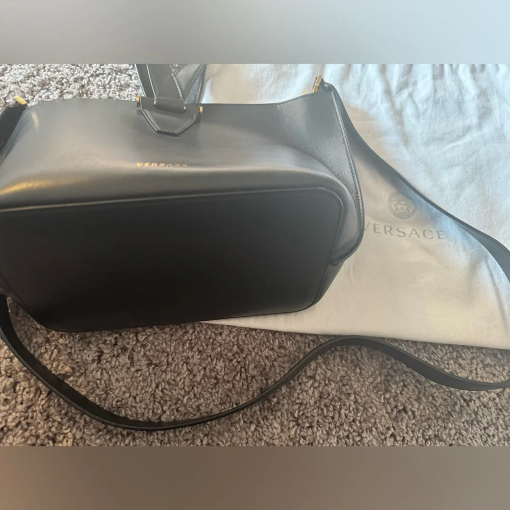 Versace Virtus Medium Bucket Bag. Back - Picture 7 of 14